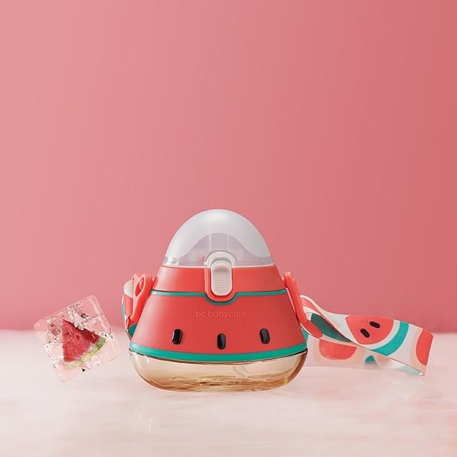 Accessories Watermelon Cute Shape Baby Cup with Straw Leak-proof Water Bottle for Kids