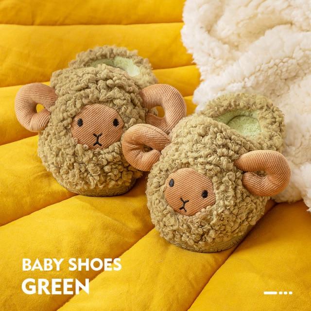 Accessories Green / 15 Cute Sheep Soft Non-slip Home Slippers