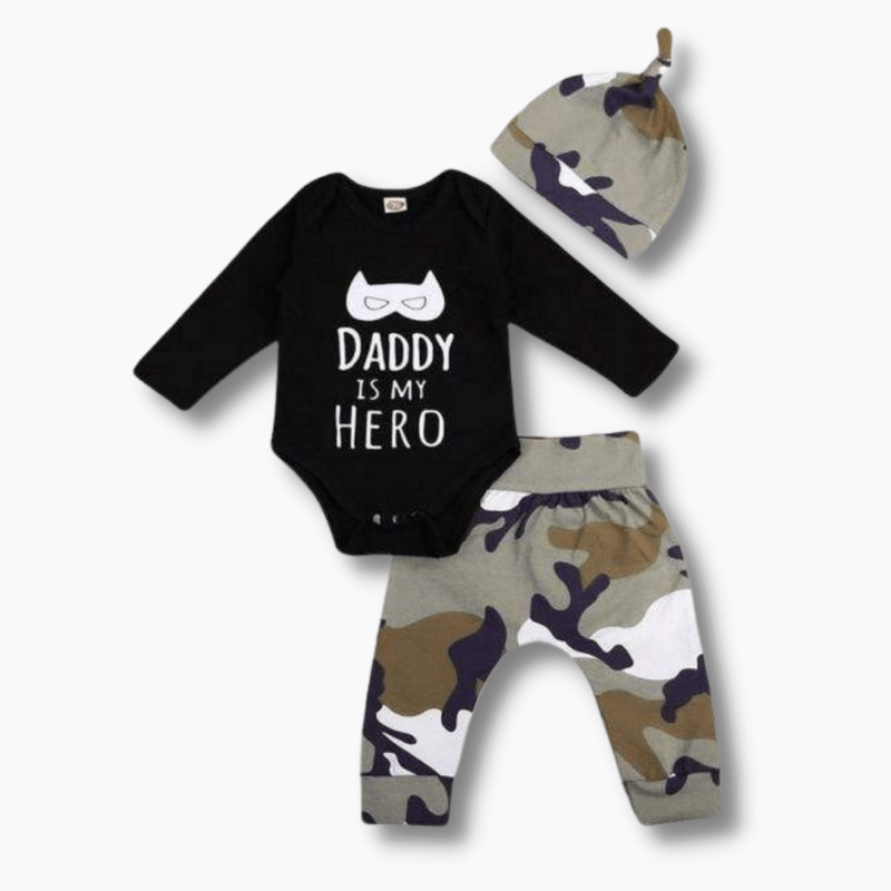 Daddy is my top hero baby outfit