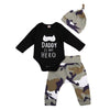 black / 3M Daddy is My Hero Statement Outfit