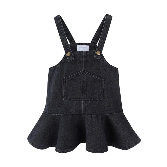 Girl's Clothing Black / 5T / China Denim Overalls Girl Skirtall Jumper