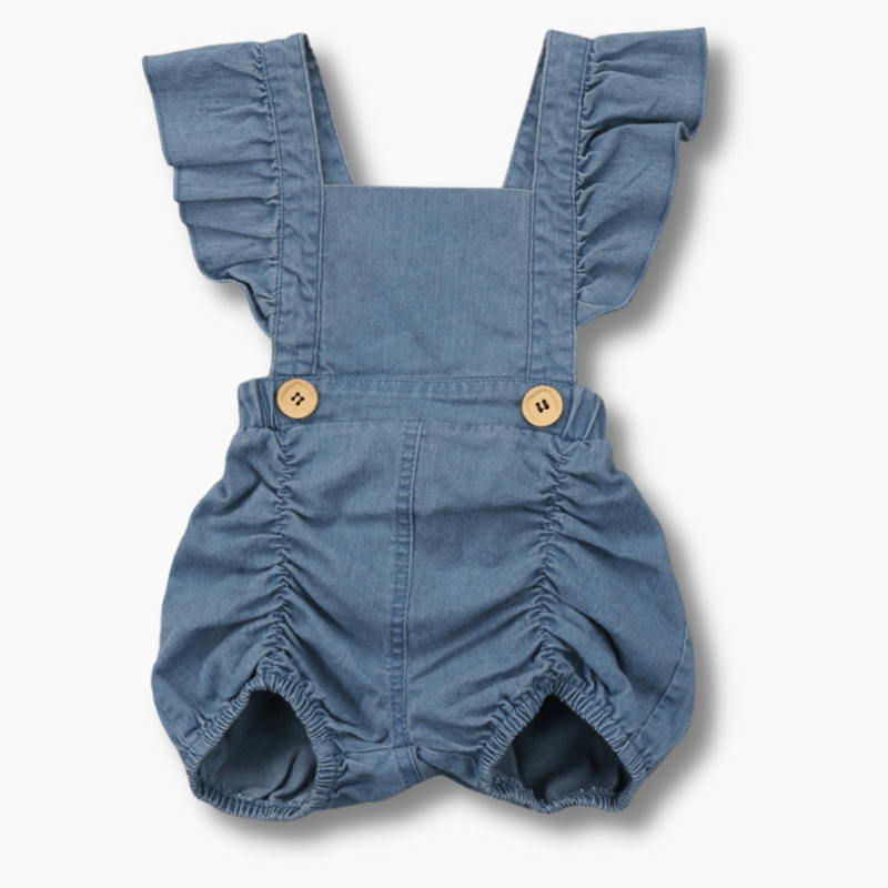 Girl's Clothing Denim Ruffles Romper