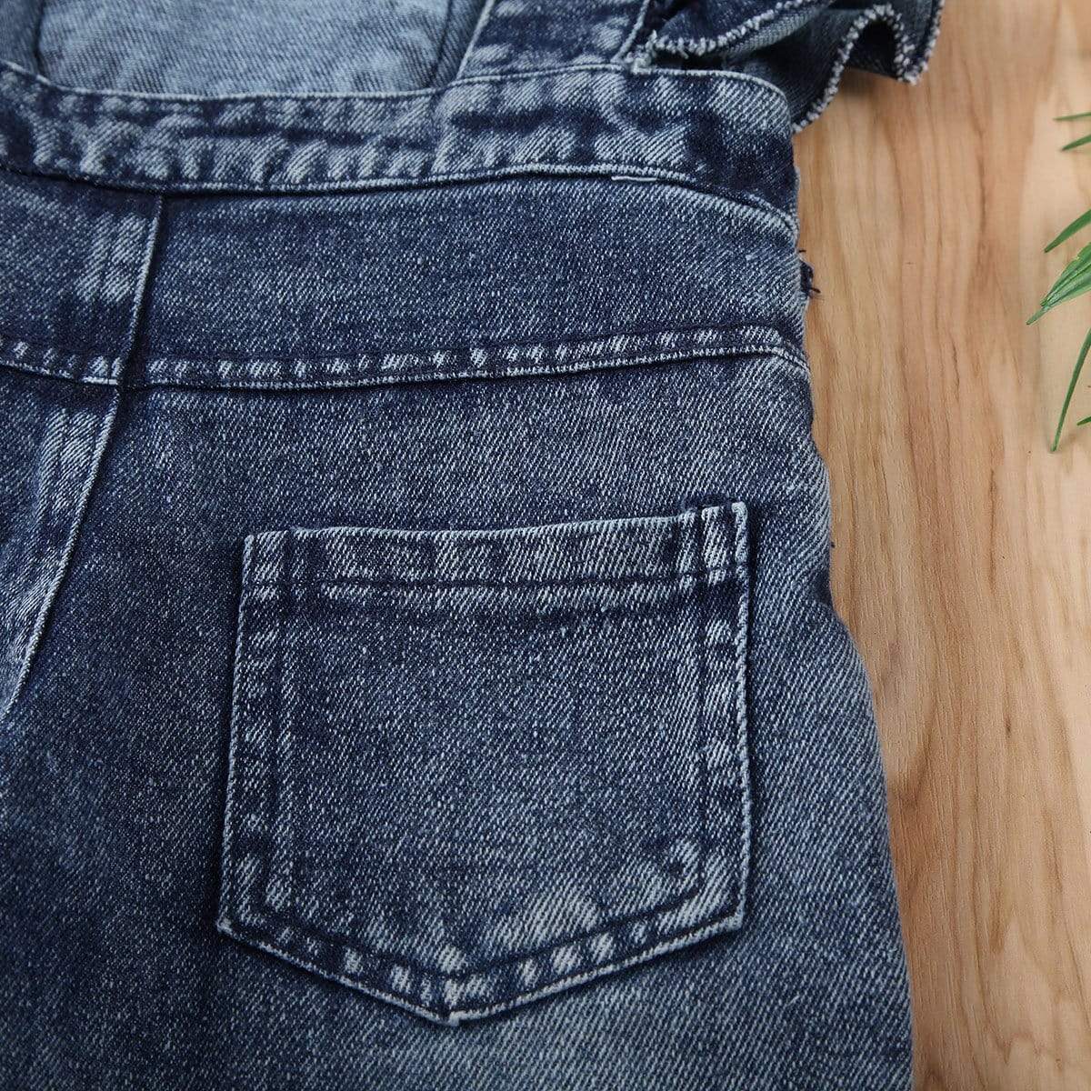 Girl's Clothing Denim Suspender Pants Outfit