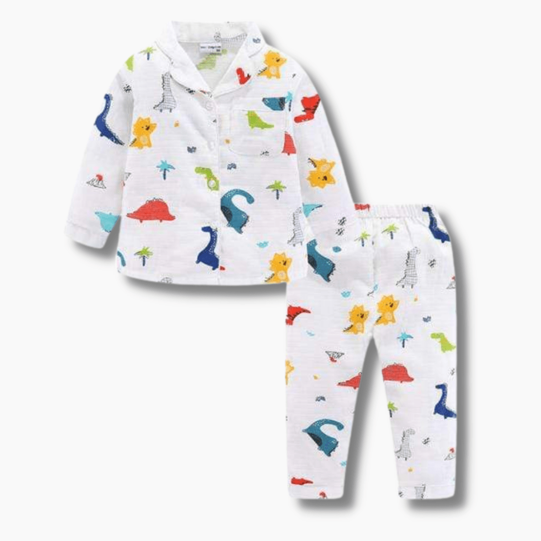 Boy's Clothing Dino Print PJ Set