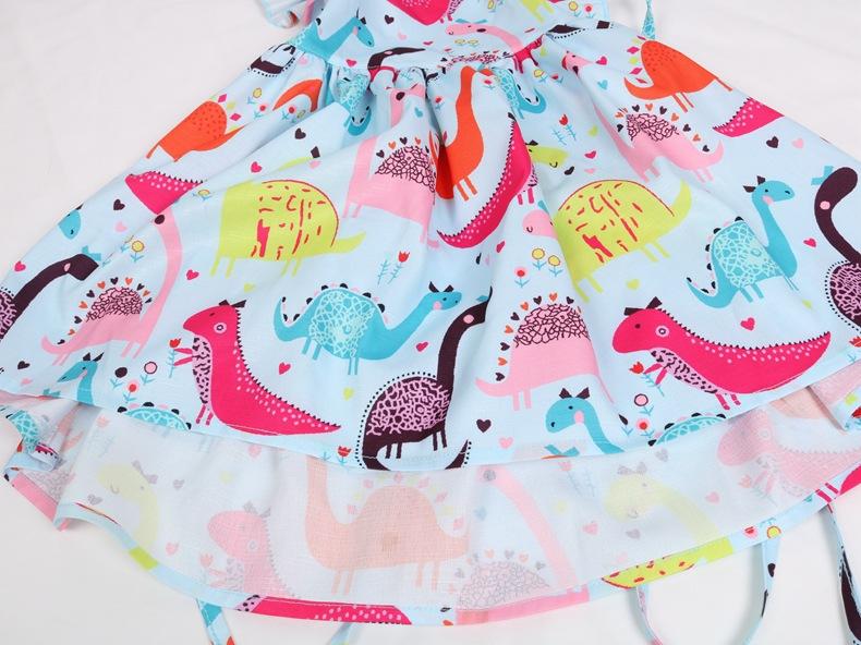 Girl's Clothing Dinosaur Animal Pattern Dress