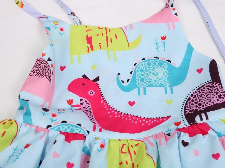 Girl's Clothing Dinosaur Animal Pattern Dress