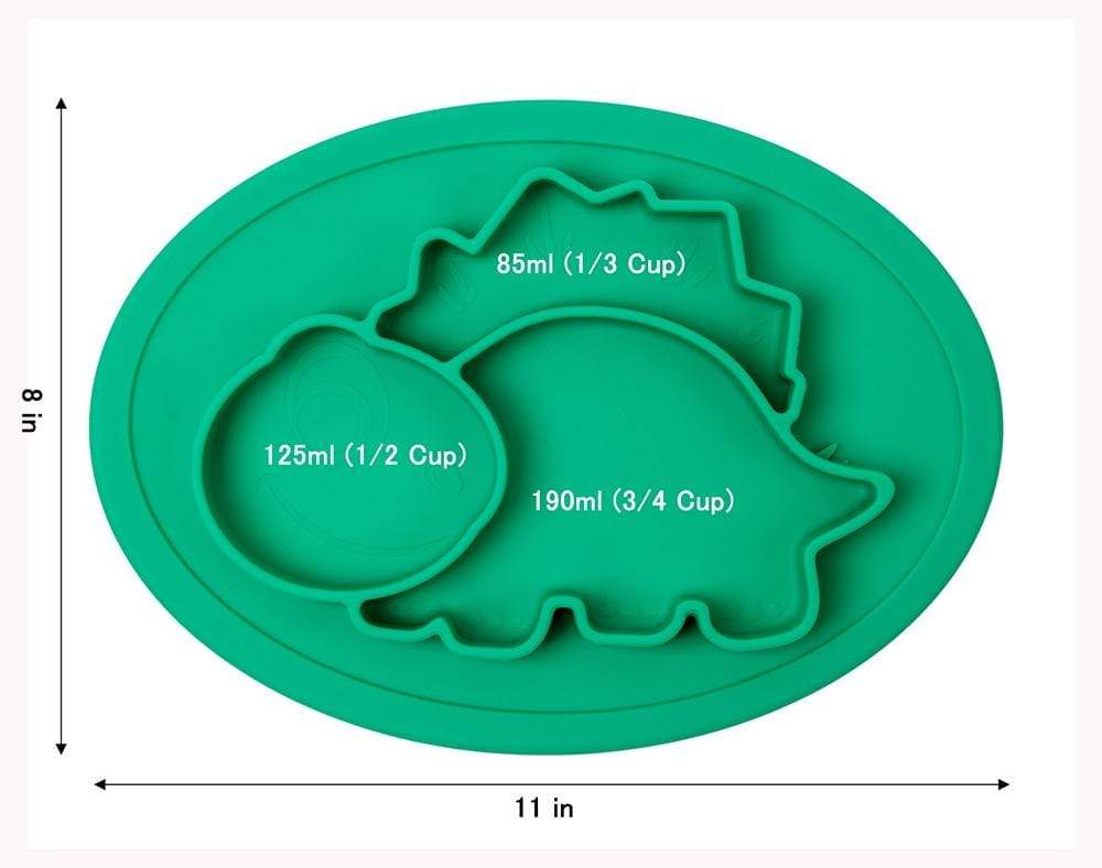 Accessories Cyan Dinosaur Silicone Plate