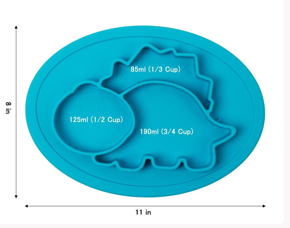 Accessories Blue Dinosaur Silicone Plate