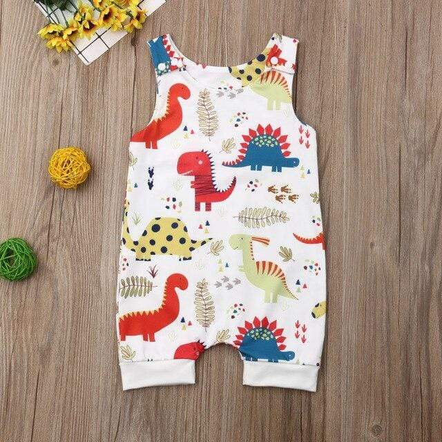 Boy's Clothing MULTI / 18M Dinosaurs Print Sleeveless Romper