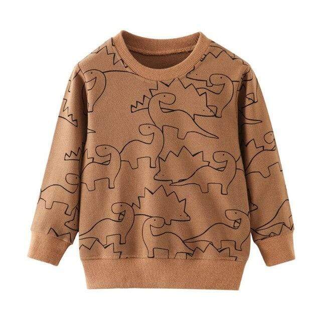 Boy's Clothing Brown / 24M Dinosaurs Print Sweatshirt