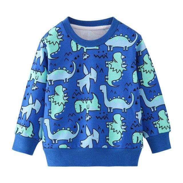 Boy's Clothing Blue / 4T Dinosaurs Print Sweatshirt