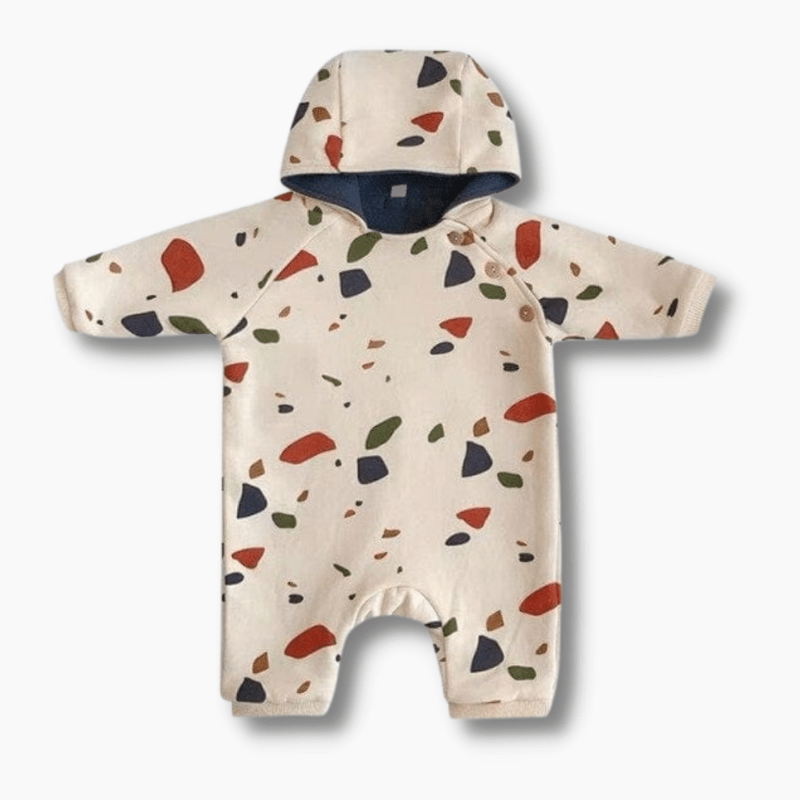 Baby & Toddler Double-Layer Hooded Romper