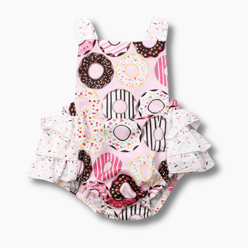 Girl's Clothing Doughnuts Romper