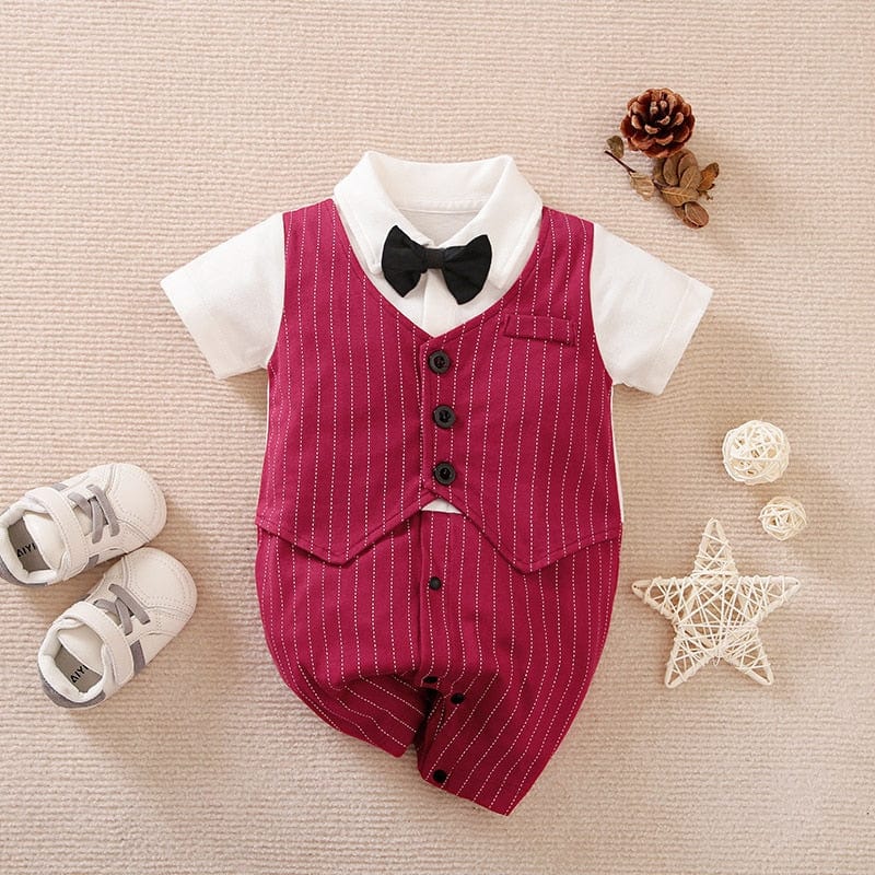 Red no shoes / 0-3M / China Elegant Baby Boy Romper