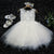 white / 6 Elegant Lace White Tulle Flower