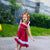 Girl's Clothing Elegant Red Lace Dress