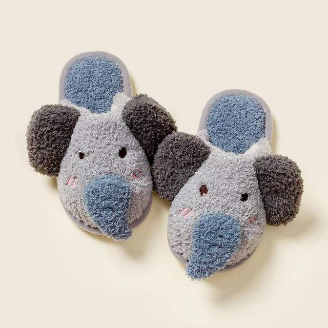 Accessories Gray / 160 Elephant Cotton Shoes Warm Wool Slippers