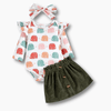 Girl&#39;s Clothing Elephant Print Baby Romper and Skirt Set