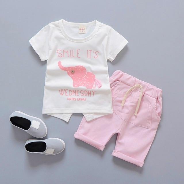 Girl's Clothing P / 18M / China Elephant Short Sleeved Jogging Suits