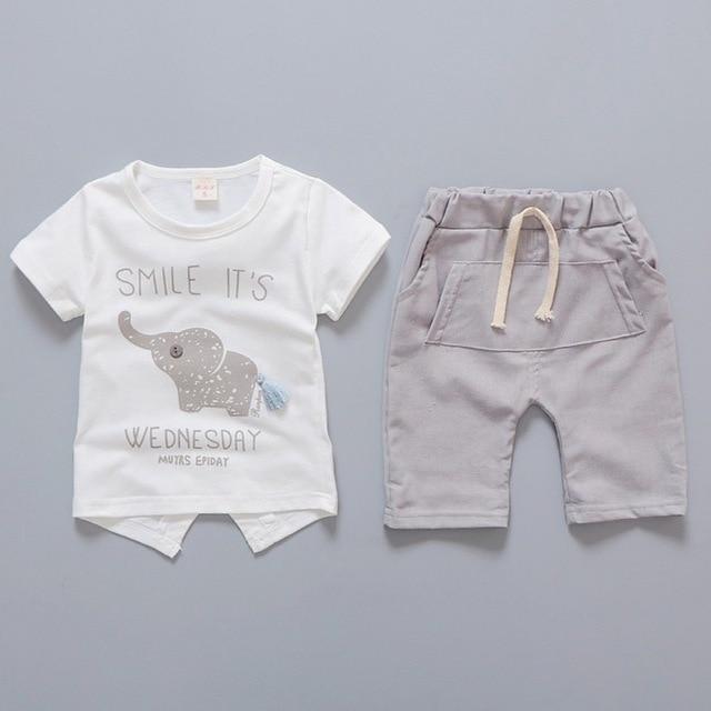Girl's Clothing H / 18M / China Elephant Short Sleeved Jogging Suits