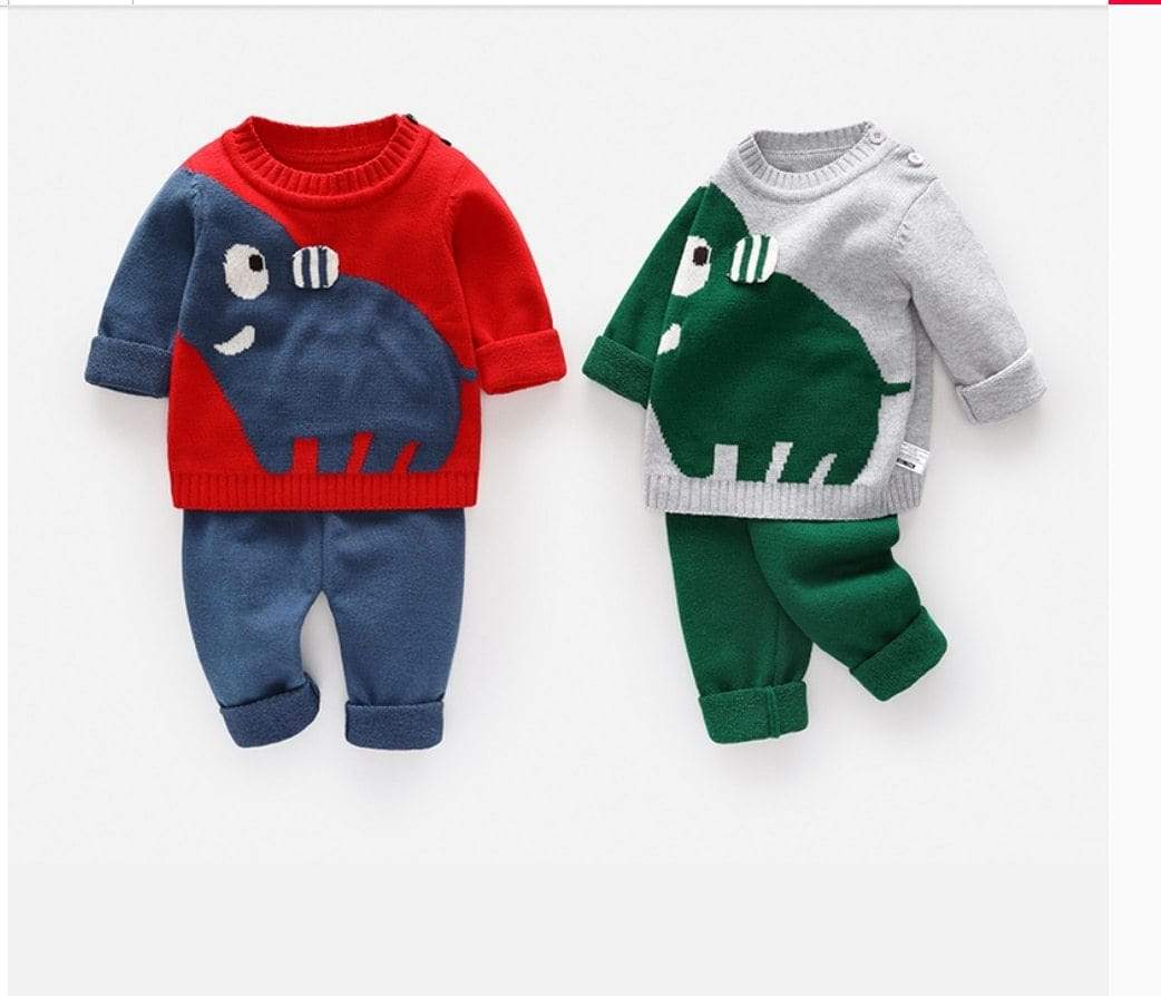 Boy's Clothing Elephant sweater suit