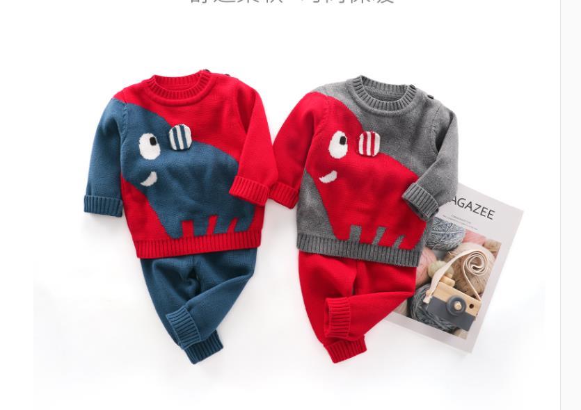 Boy's Clothing Elephant sweater suit