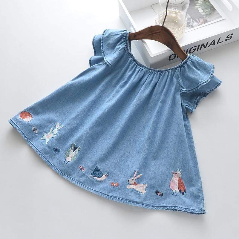 Girl's Clothing Embroidery Cartoon Shirt