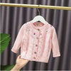 pink / 18M Embroidery Flower Cardigan