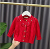 red / 18M Embroidery Flower Cardigan