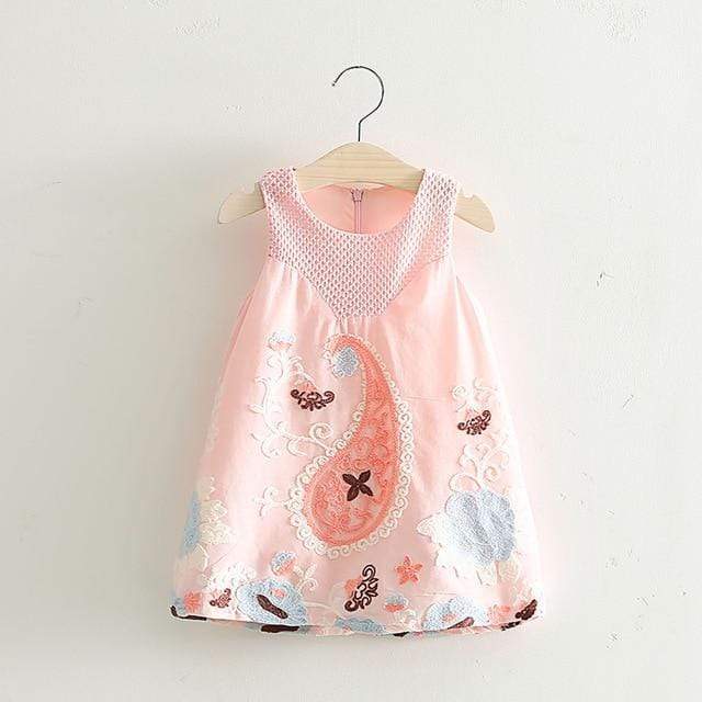 Girl's Clothing Pink / 2T Graffiti Embroidery Sleeveless Tank Dress