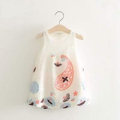 Girl's Clothing Graffiti Embroidery Sleeveless Tank Dress