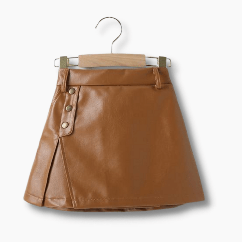 Girl's Clothing Faux Leather Mini Skirt
