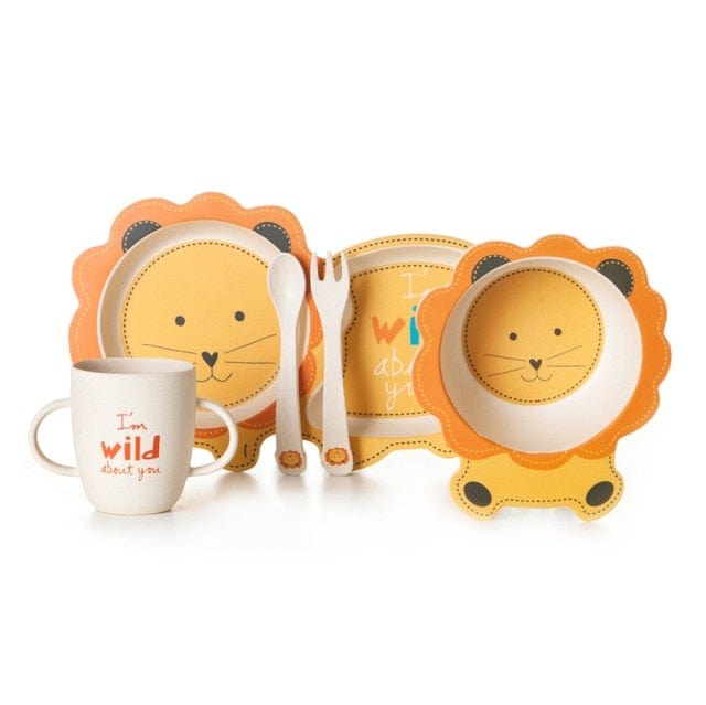 Lion Feeding Dinnerware Tableware Set