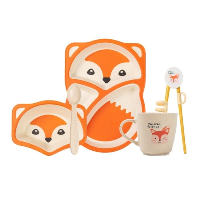 Fox Feeding Dinnerware Tableware Set