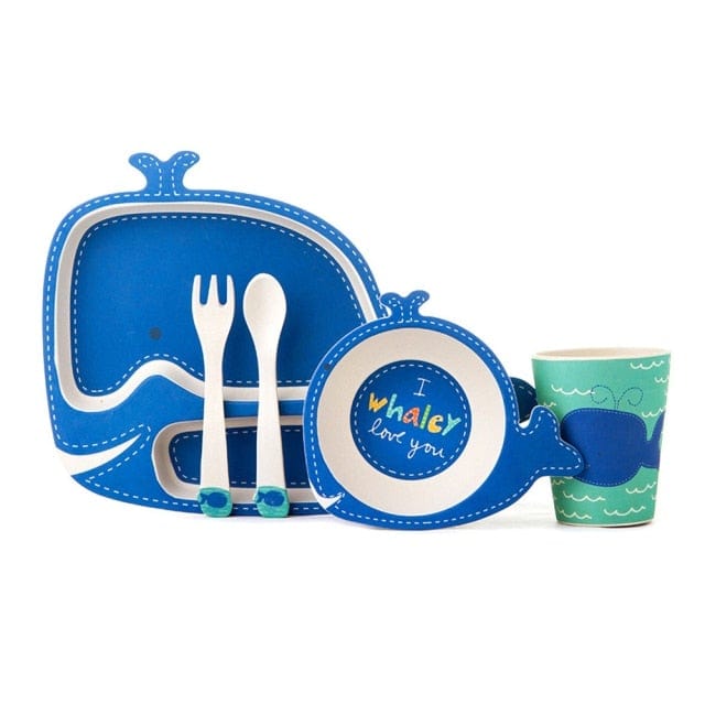 Whale Feeding Dinnerware Tableware Set