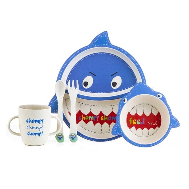 Shark Feeding Dinnerware Tableware Set