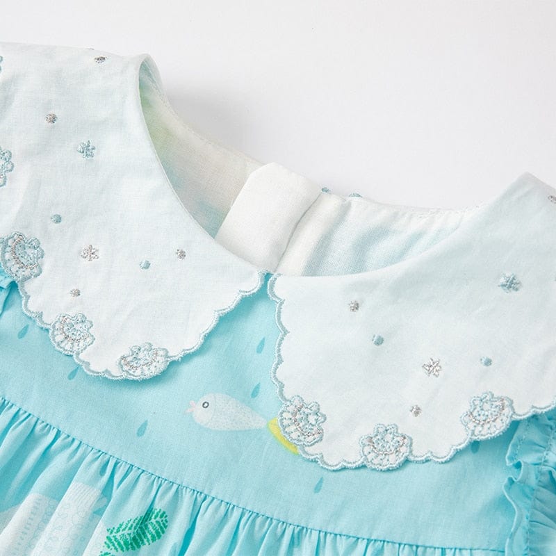 Fish Print Sleeveless Dresses