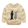 Boy&#39;s Clothing Beige / 2T Fish Print Sweatshirt