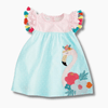 Girl&#39;s Clothing Flamingo Print Striped Dress