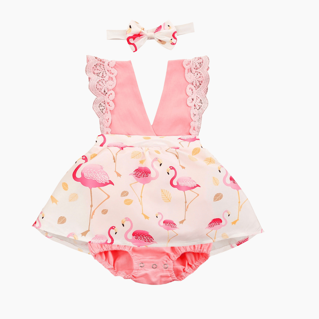 Girl's Clothing Flamingo Printed Romper