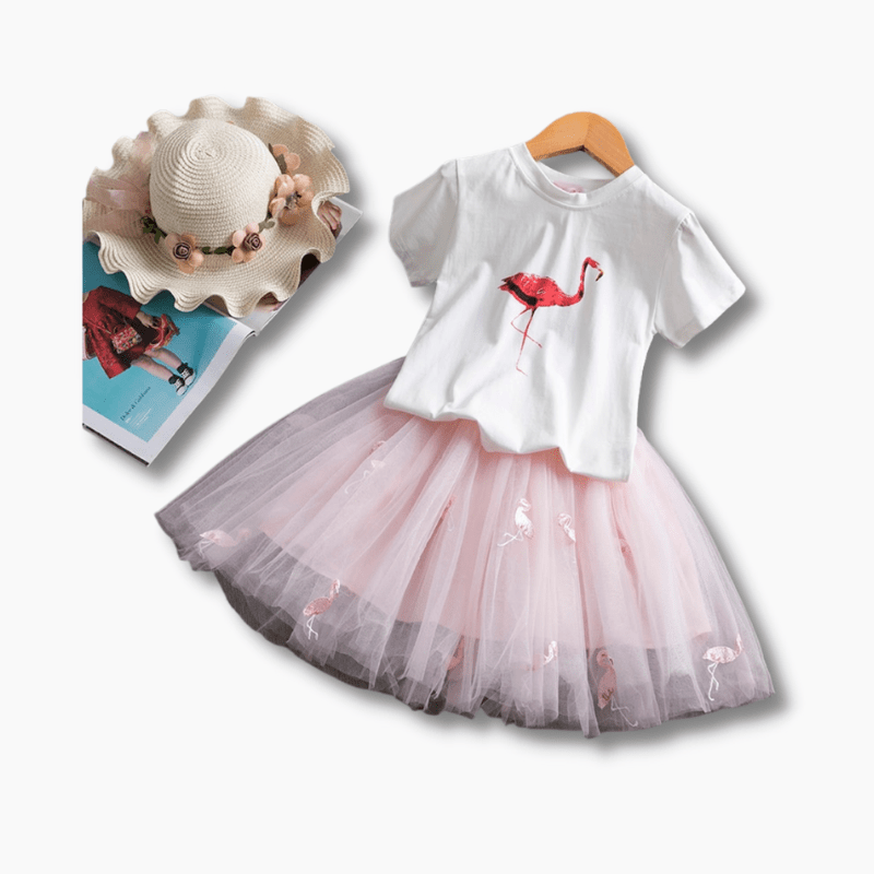 Girl's Clothing Flamingo Top and Tutu Skirt