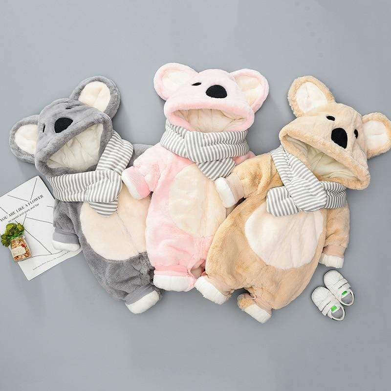 Flannel Hooded Winter Fleece Jumpsuit