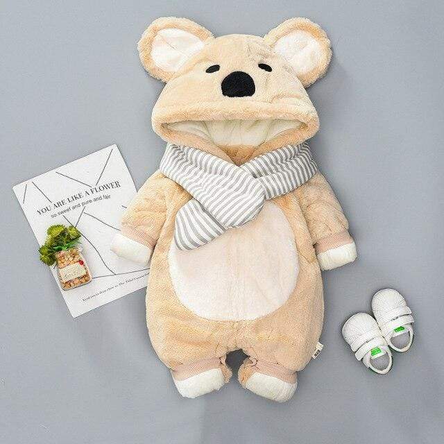 Flannel Hooded Winter Fleece Jumpsuit