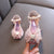 Pink / 21(Insole 13.5CM) Flat Heel Sandals