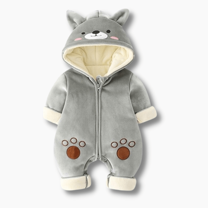 Fleece Bear Baby Onesie