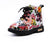 Shoes White / 4.5 - 5Y Floral Ankle Boots