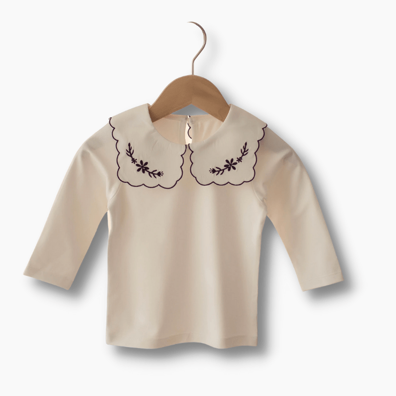 Girl's Clothing Floral Embroidered Blouse