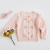 Floral Embroidered Crochet Sweater