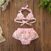 Girl&#39;s Clothing Floral Flower Casual Pink Bikini Sets