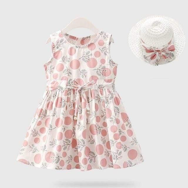 Girl's Clothing Dot Pink / 12M Floral Girl Sleeveless Dress